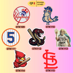 Bộ Hình In, Ủi Nhiệt MLB Baseball 01 - CP8 PET Sticker