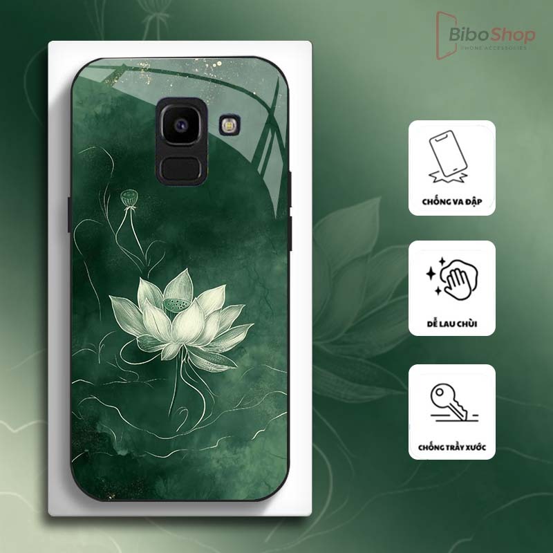 Ốp Lưng cho SAMSUNG A6/ J6/ A8/ A8 PLUS Hoa Sen Nghệ Thuật – Thiết Kế Sang Trọng, Chống Trầy Xước Cao Cấp