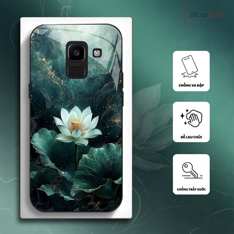 Ốp Lưng cho SAMSUNG A6/ J6/ A8/ A8 PLUS Hoa Sen Nghệ Thuật – Thiết Kế Sang Trọng, Chống Trầy Xước Cao Cấp
