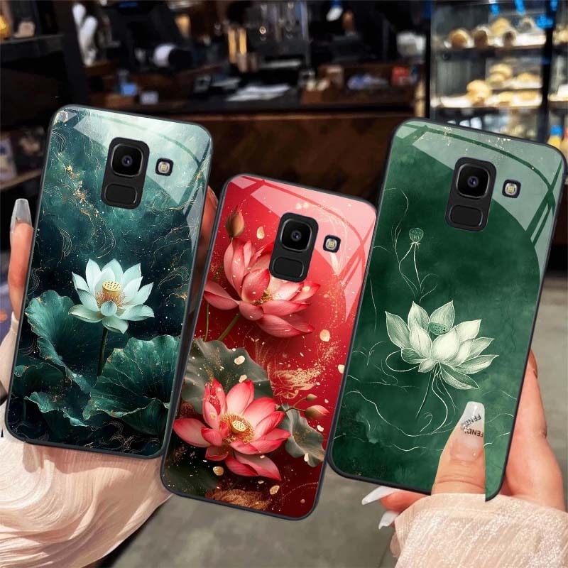 Ốp Lưng cho SAMSUNG A6/ J6/ A8/ A8 PLUS Hoa Sen Nghệ Thuật – Thiết Kế Sang Trọng, Chống Trầy Xước Cao Cấp