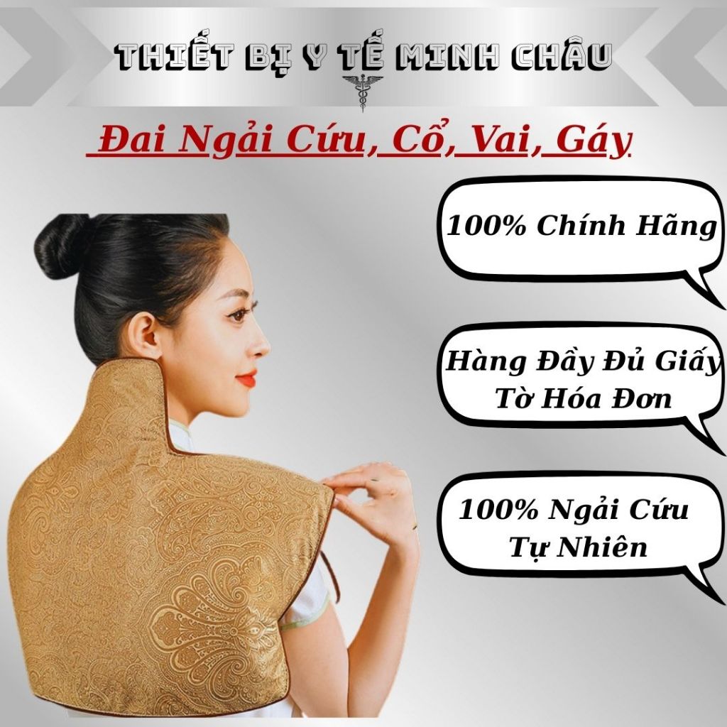 Đai Chườm Khớp Gối Ngải Cứu, Đai Chườm Ngải Cứu Cổ Vai Gáy Giúp Thư Giãn Đả Thông Kinh Lạc Giảm Đau Nhức Mệt Mỏi