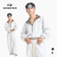 Set Nỉ 2 Da Phối kẻ Unisex Form Rộng GODMOTHER 2025