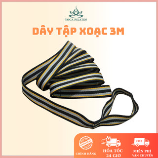 Dây đai cotton tập yoga 3m thổ cẩm ,2 đầu tập đa năng ,chuyên dụng xoạc ngang, hỗ trợ động tác uốn dẻo, mở vai khớp háng