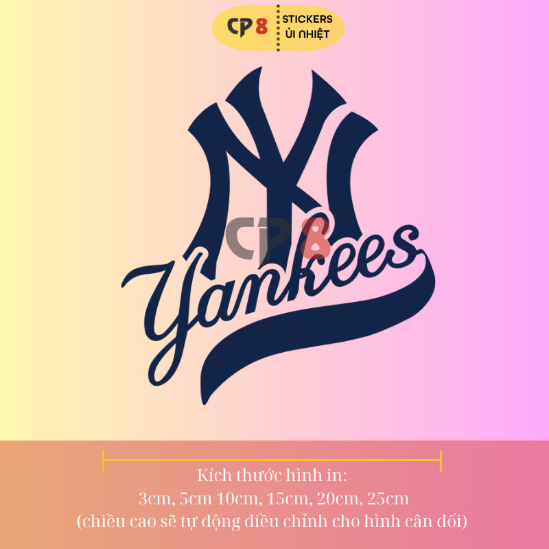 Bộ Hình In, Ủi Nhiệt MLB Baseball 03 - CP8 PET Sticker