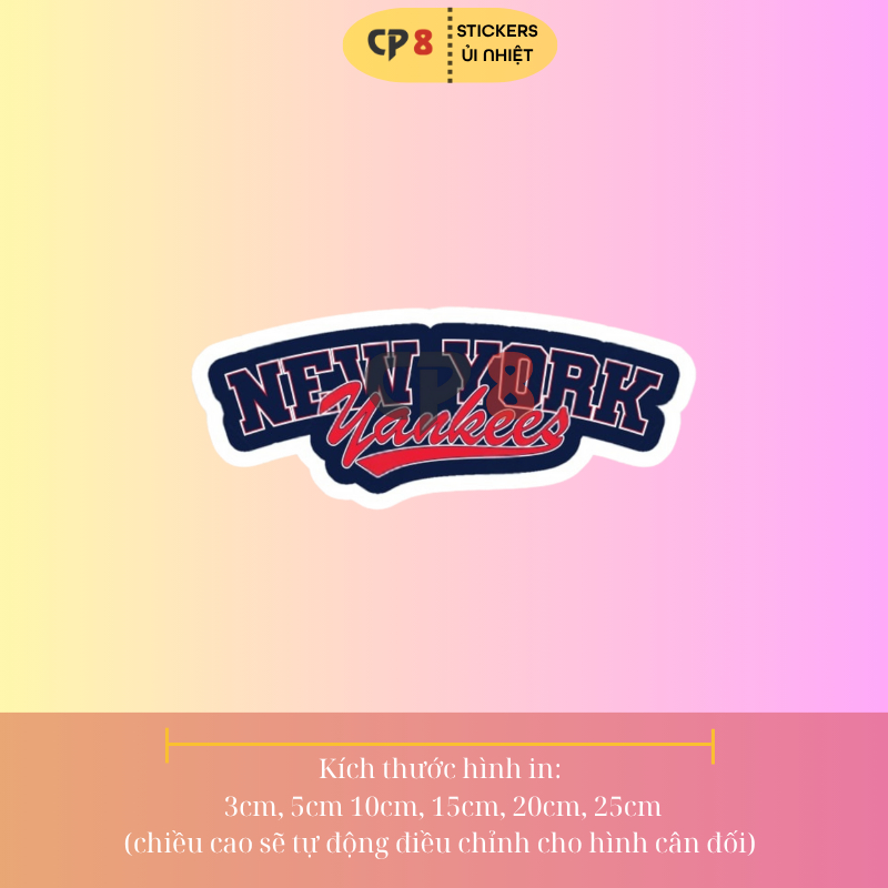 Bộ Hình In, Ủi Nhiệt MLB Baseball 03 - CP8 PET Sticker