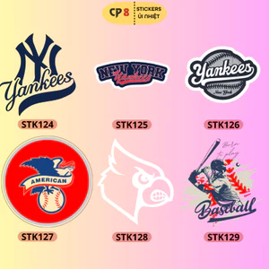 Bộ Hình In, Ủi Nhiệt MLB Baseball 03 - CP8 PET Sticker