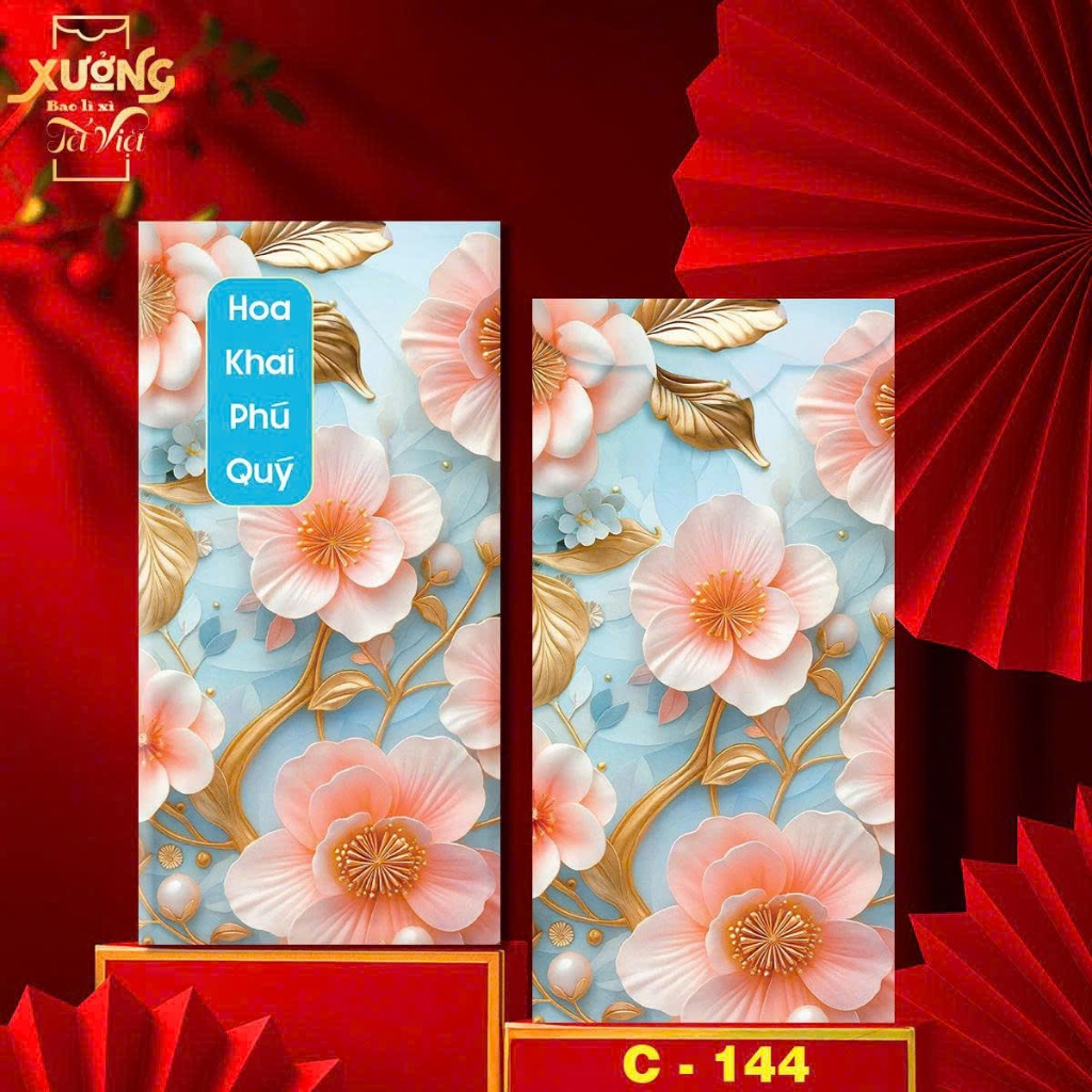 Bao Lì Xì Tết 10 Cái Lì Xì Truyền Thống Chủ Đề Hoa Lá Lì Xì Năm Mới 2026 - Đồ Chơi Cho Bé PUKAPI