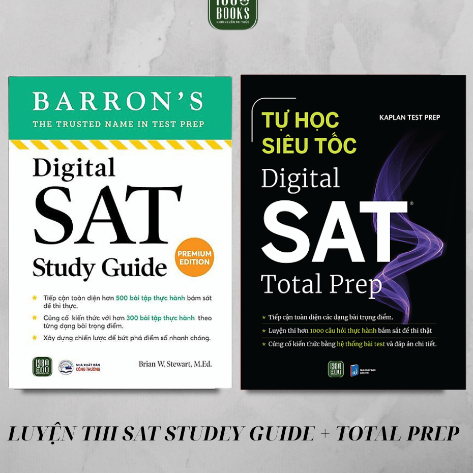 Combo 2 Sách - Luyện Thi SAT Study Guide + Tự Học Siêu Tốc Digital SAT ...