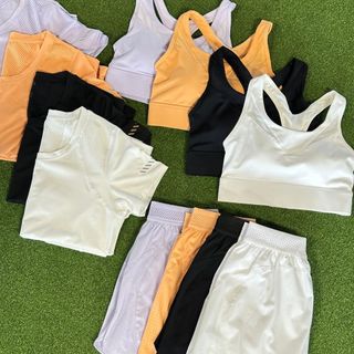Set Điều Hòa 3 Món, 2 Lớp Phối Lưới Tuấn HD Co Giãn, Thoáng Mát, Tôn Dáng Thể Thao Gym Yoga