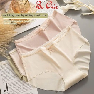 Quần lót nữ su lạnh sọc tăm Q 220, Quần chip cạp vừa co giãn tốt BC_CHIC LINGERIE