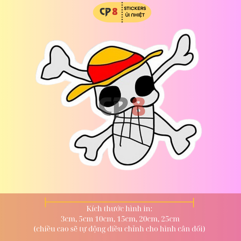 Bộ Hình In, Ủi Nhiệt One Piece 01 - CP8 PET Sticker
