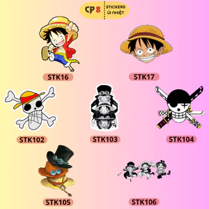 Bộ Hình In, Ủi Nhiệt One Piece 01 - CP8 PET Sticker