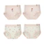 Combo 4 quần chip tam giác cho bé gái, quần lót bé gái thun cotton kháng khuẩn size đại 14-52kg
