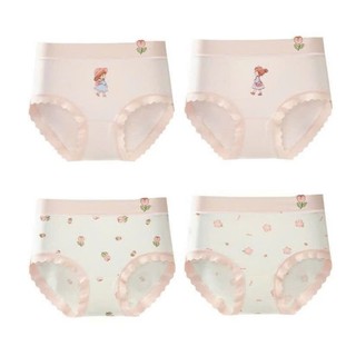 [P02 Petit kháng khuẩn] Combo 4 quần chip tam giác cho bé gái, quần lót bé gái thun cotton kháng khuẩn size đại 14-52kg