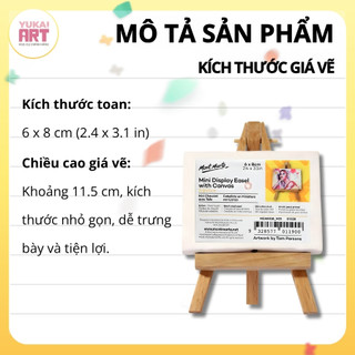 [Hỏa tốc HCM] Khung Canvas Mini Kèm Giá Đỡ Mont Marte Siêu Cute Dùng Để Trang Trí Bàn Học, Góc Làm Việc