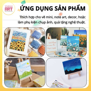 [Hỏa tốc HCM] Khung Canvas Mini Kèm Giá Đỡ Mont Marte Siêu Cute Dùng Để Trang Trí Bàn Học, Góc Làm Việc
