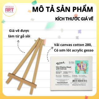 [Hỏa tốc HCM] Khung Canvas Mini Kèm Giá Đỡ Mont Marte Siêu Cute Dùng Để Trang Trí Bàn Học, Góc Làm Việc