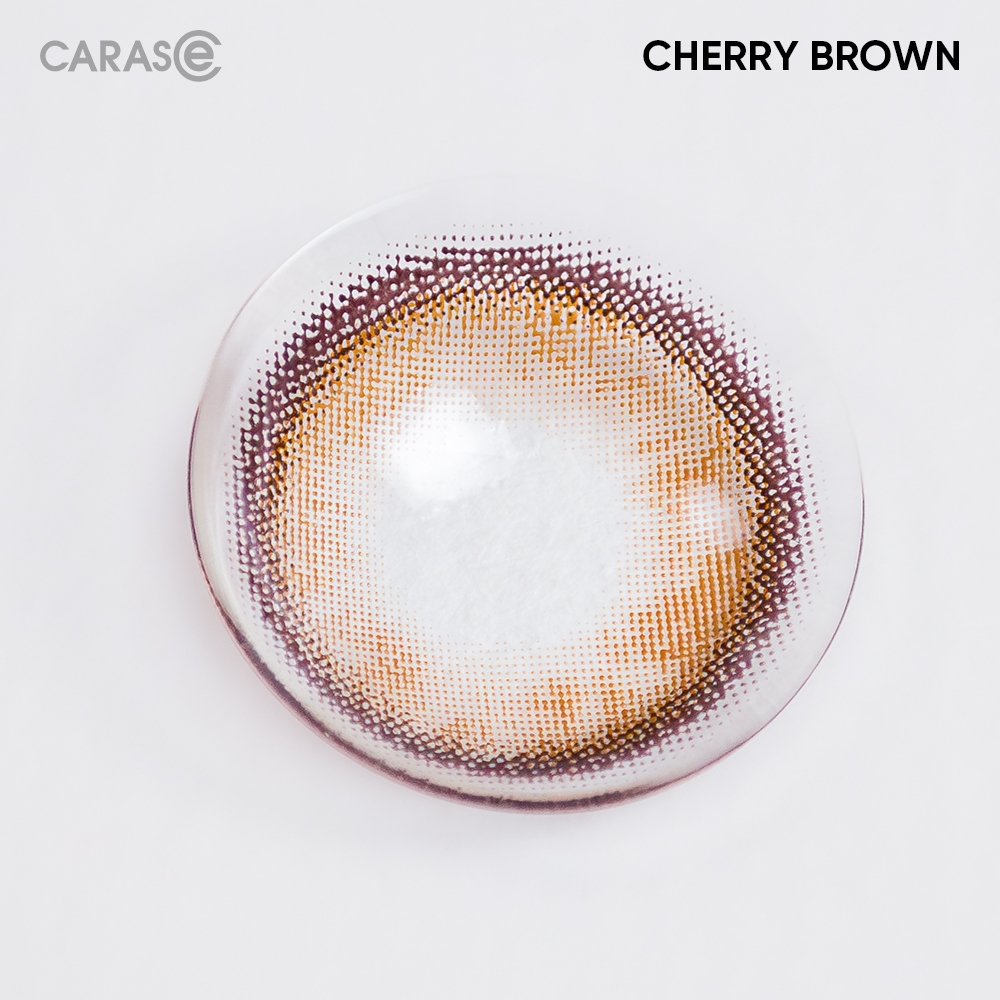 [1 chiếc] Kính áp tròng khoá ẩm 10H 3 Tháng Màu Nâu CARASE, Lens cận CHERRY BROWN