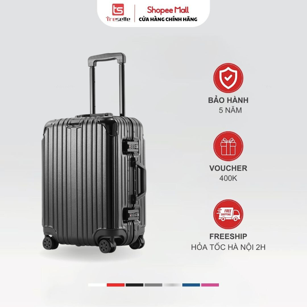 Vali Du Lịch Khóa Sập Cao Cấp Tresette Hàn Quốc 0008 SIZE 20-24-28 | BigBuy360 - bigbuy360.vn