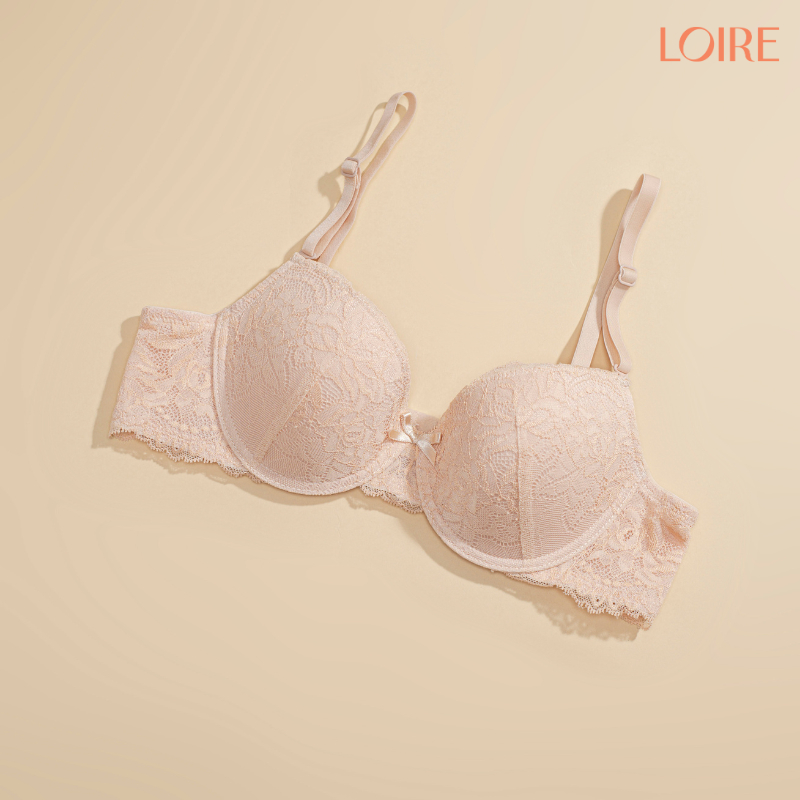 Áo Lót Nữ Loire Al250714 Ren Có Gọng Đệm Mút Mỏng 3/4 Cúp Che Mỡ Nách Nâng Ngực Gọn Dáng Sexy