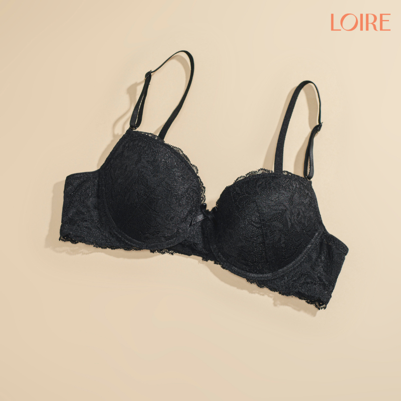 Áo Lót Nữ Loire Al250714 Ren Có Gọng Đệm Mút Mỏng 3/4 Cúp Che Mỡ Nách Nâng Ngực Gọn Dáng Sexy