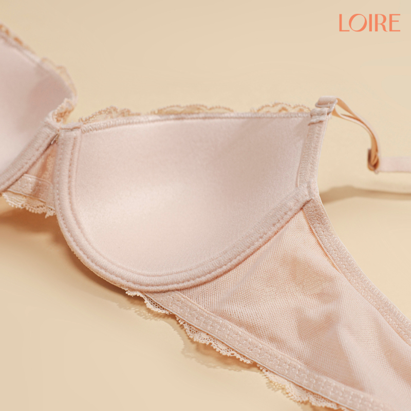 Áo Lót Nữ Loire Al250714 Ren Có Gọng Đệm Mút Mỏng 3/4 Cúp Che Mỡ Nách Nâng Ngực Gọn Dáng Sexy