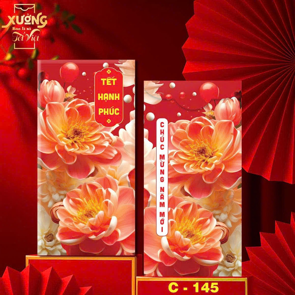 Bao Lì Xì Tết 10 Cái Lì Xì Truyền Thống Chủ Đề Hoa Lá Lì Xì Năm Mới 2026 - Đồ Chơi Cho Bé PUKAPI