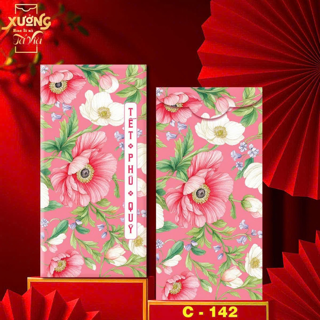 Bao Lì Xì Tết 10 Cái Lì Xì Truyền Thống Chủ Đề Hoa Lá Lì Xì Năm Mới 2026 - Đồ Chơi Cho Bé PUKAPI
