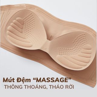 Áo ngực nữ không dây quây ngang cao cấp dày 1cm silicone chống tuột nâng đỡ ngực DEVARI A2382