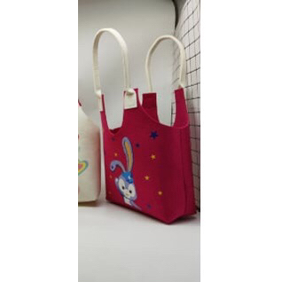 [Ngẫu Nhiên] Túi xách Tote nỉ hoạ tiết hoạt hình siêu dễ thương 33*30