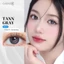 Kính áp tròng khoá ẩm 1 Ngày Màu Xám Khói CARASE, Lens cận TANN GRAY