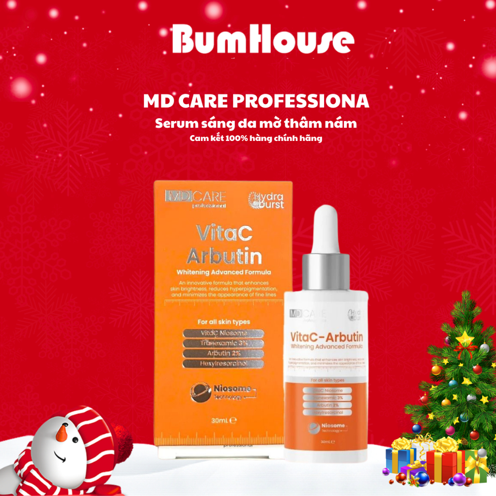 [HÀNG CTY] Serum Sáng Da, Giảm Lão Hoá MD CARE VitaC-Arbutin Serum Whitening Advanced Formula 30ml