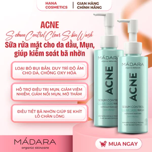 Sữa rửa mặt cho da dầu, mụn Mádara ACNE Sebum Control Clear Skin Wash 140ml