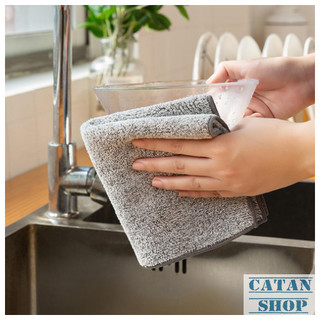 Khăn Lau Chén Đĩa Chất Liệu Sợi Than Tre Dày Khăn Lau Tay Nhà Bếp Siêu Thấm Hút,Kháng Khuẩn