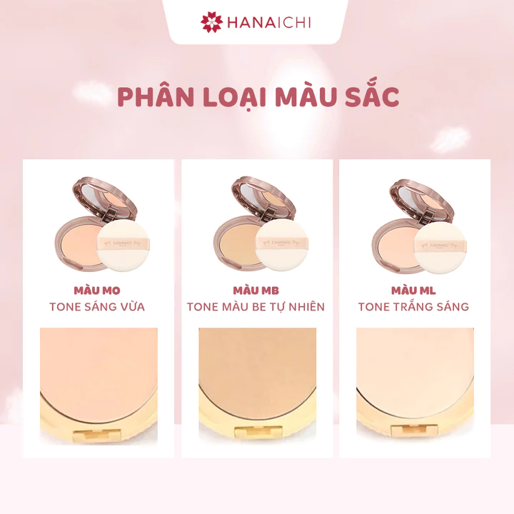 (Đủ mẫu) Phấn phủ kiềm dầu Canmake Marshmallow & Phấn phủ dưỡng da Secret Beauty chống nắng + lõi thay thế