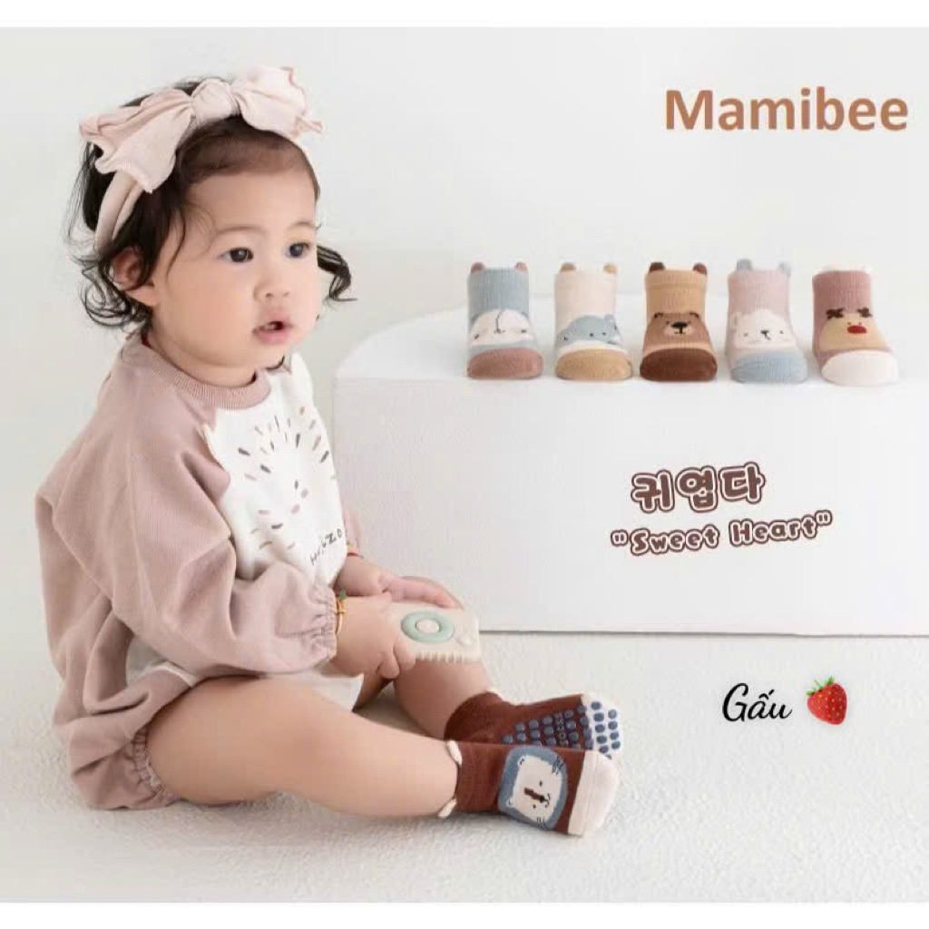 Set 10 đôi tất chống trơn trượt 0-8y