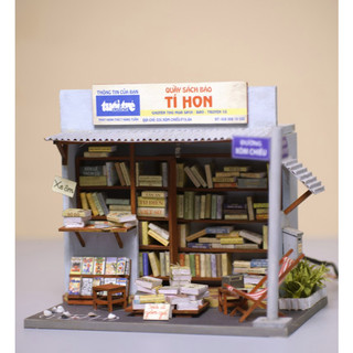 Mô Hình Gỗ Sài Gòn Xưa DIY Thu Nhỏ - Thế Giới Tí Hon- Tiệm Sách Cũ- AD05