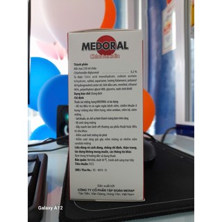 Chlorhexidine Medoral 250ml / Nước Súc Miệng Viêm Lợi Viêm Nướu Viêm Chân Răng