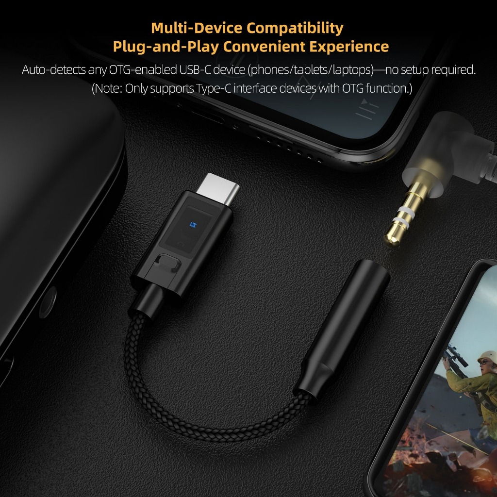 [NC] Dongle DAC KZ AM02 | Type C | Cáp chuyển đổi âm thanh | Dongle | BigBuy360 - bigbuy360.vn