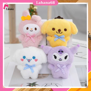 Móc Khóa Hình Gấu Bông Nhân Vật Hoạt Hình Kuromi Melody Nhồi Bông Dễ Thương Xinh Treo Balo MK01