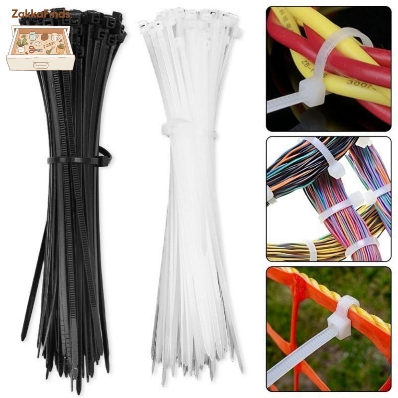 Dây Rút Nylon 100 Cái - Dây Rút Nhựa Đa Năng, Siêu Bền, Buộc Cáp & Đồ Vật Tiện Lợi