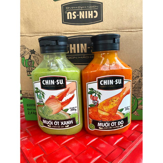 Xốt muối ớt xanh và đỏ Chinsu - chai 200g