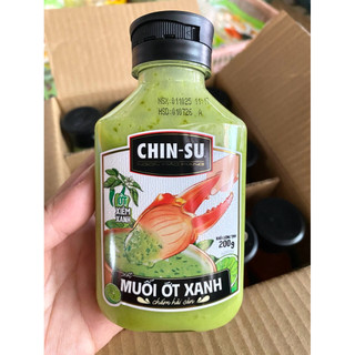 Xốt muối ớt xanh và đỏ Chinsu - chai 200g