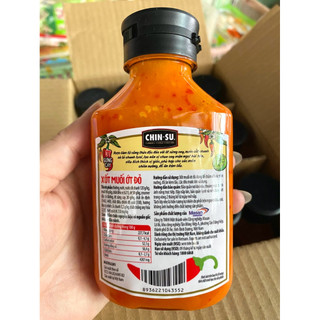 Xốt muối ớt xanh và đỏ Chinsu - chai 200g