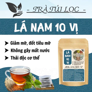 HÒA BÌNH ORGANIC - Trà Túi Lọc Lá Nam 10 Vị - Thanh lọc, Thanh Nhiệt, Thải độc, Giảm cân - Bịch 50 lọc