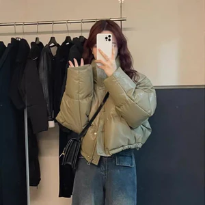 🧥 Áo Khoác Phao Da Nữ – 4 Màu Basic (Size S→XL)