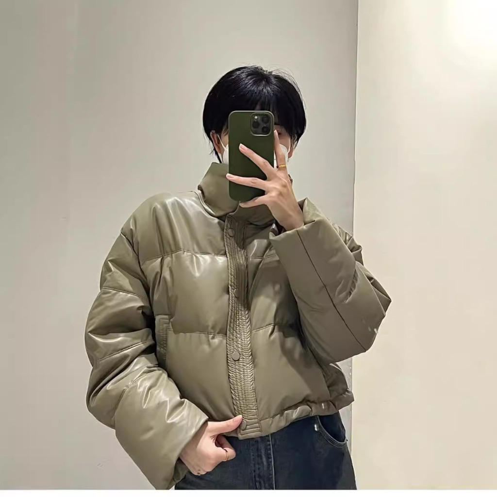🧥 Áo Khoác Phao Da Nữ – 4 Màu Basic (Size S→XL)