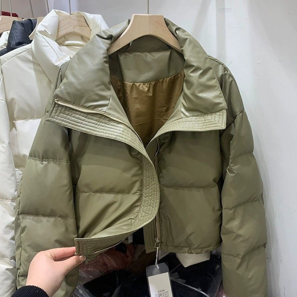 🧥 Áo Khoác Phao Da Nữ – 4 Màu Basic (Size S→XL)