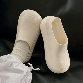 Giày sục nữ đế dày đế cao 5cm phối màu trơn kiểu dáng Hàn quốc dễ thương Xixitiao CS-221 Mita