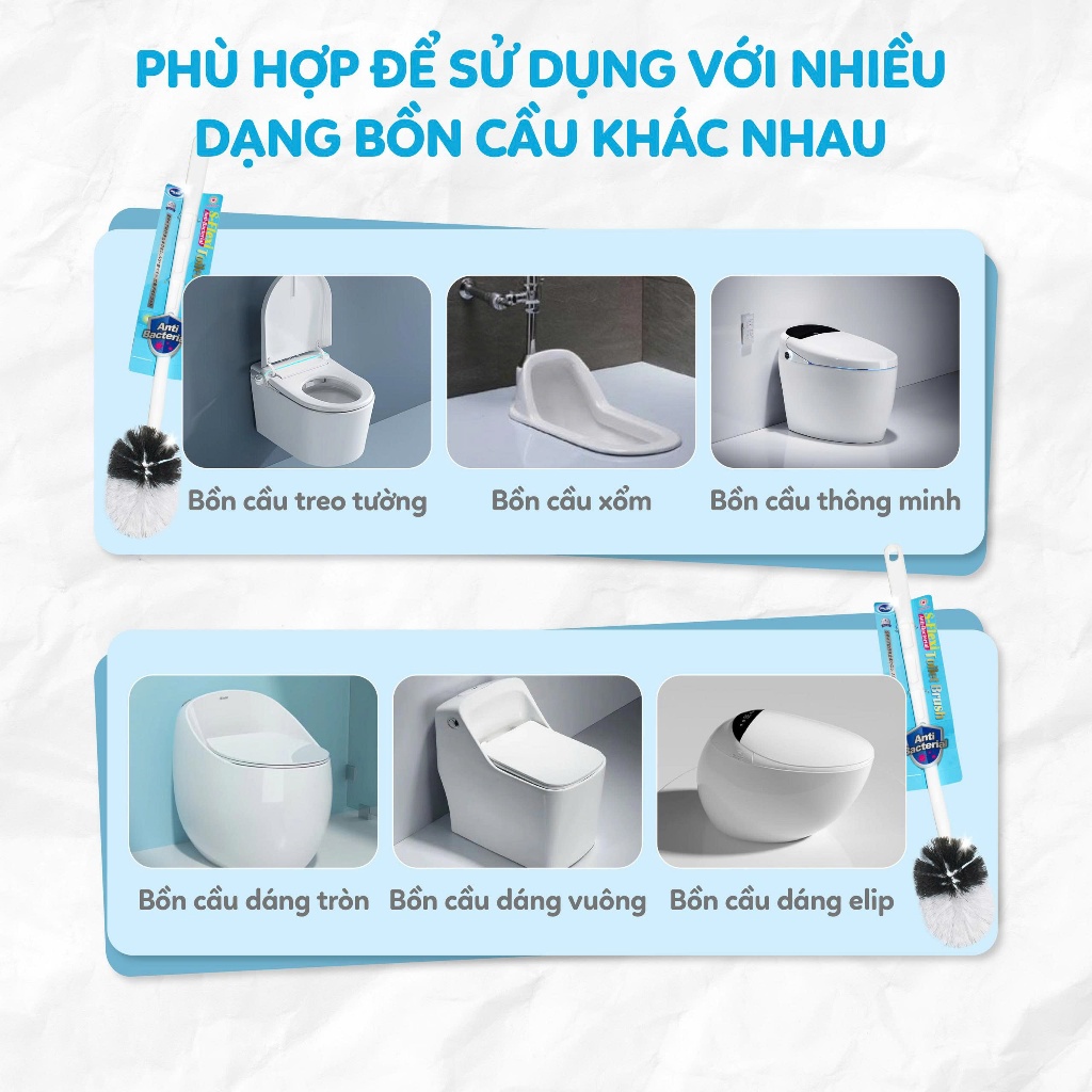 [Võ Hà Linh x MyJae] [Combo 2] Cây Chà Bồn Cầu Kháng Khuẩn MyJae Hình Chữ S
